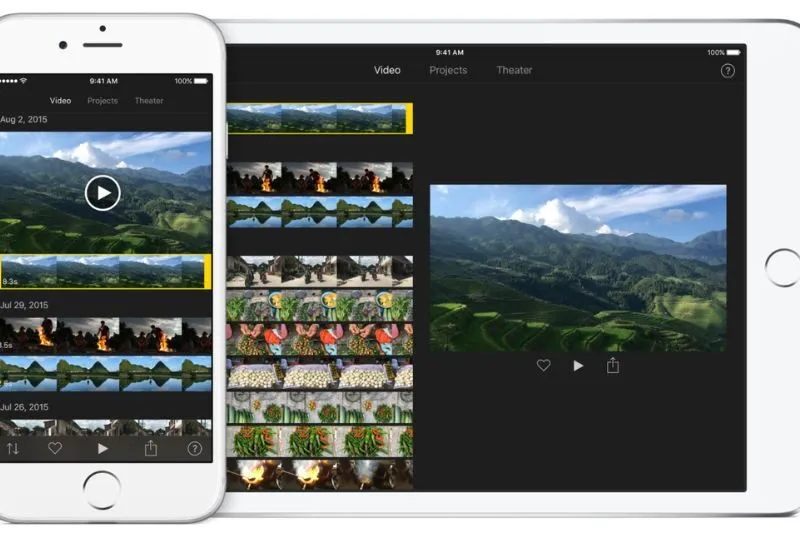 app chinh sua video iMovie