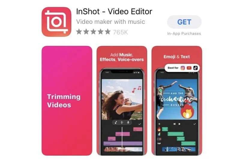app chinh sua video InShot
