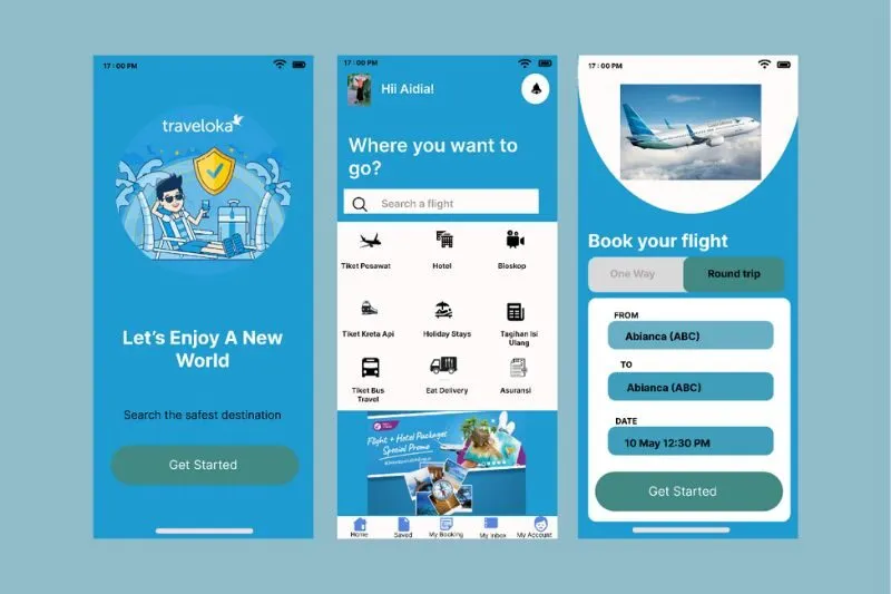 App dat ve may bay Traveloka