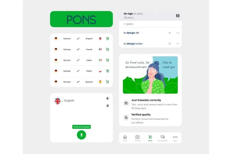 App Dich Tieng Anh PONS 