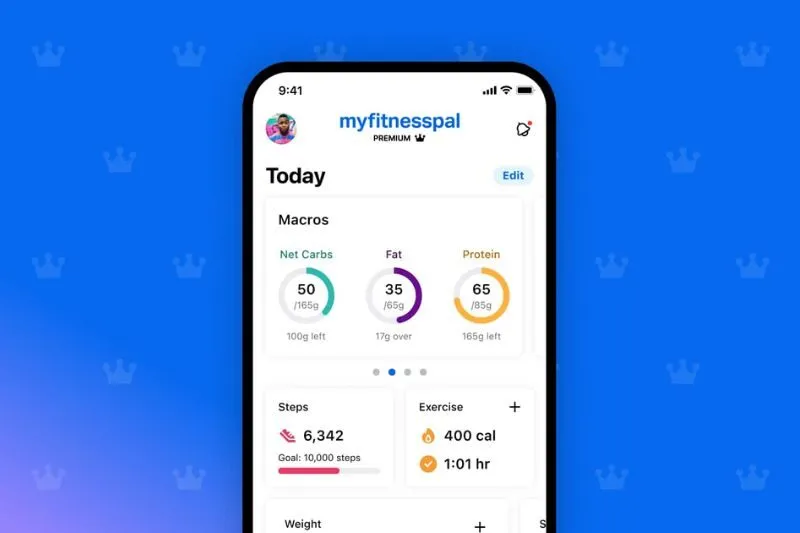 app tinh calo MyFitnessPal