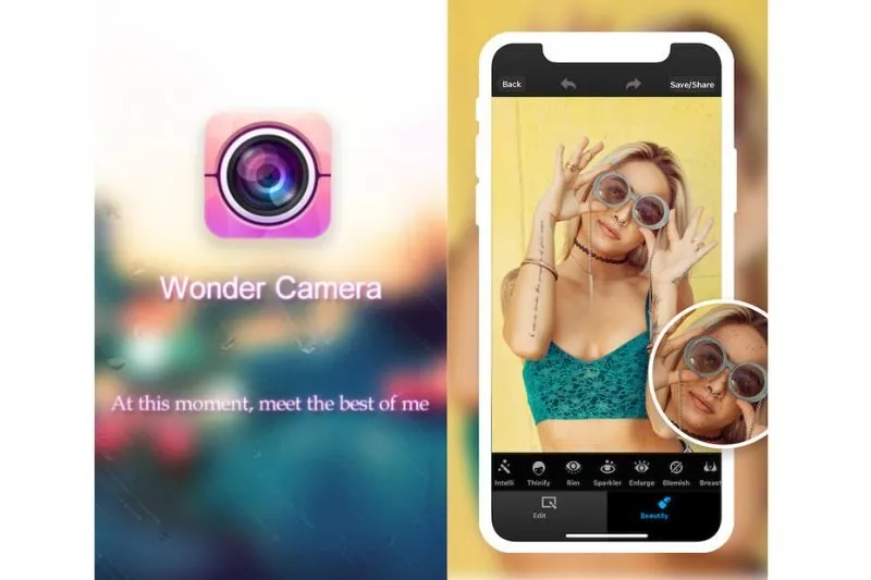 app xoa mun wonder camera